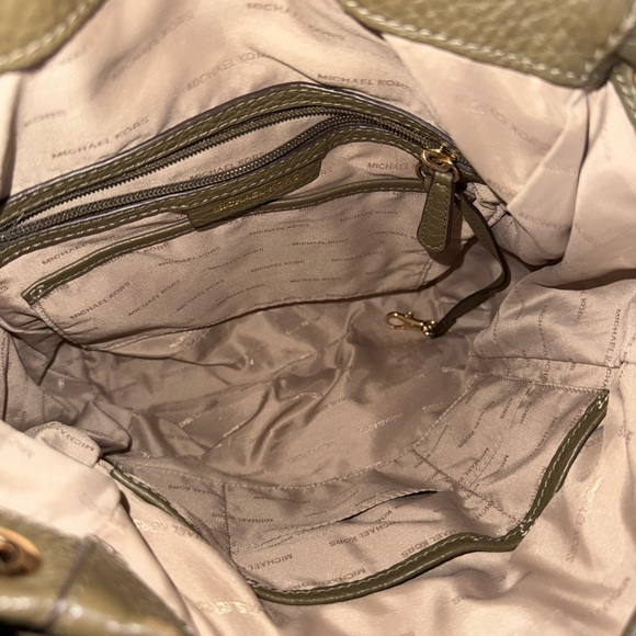 Michael Kors Olive Green Backpack